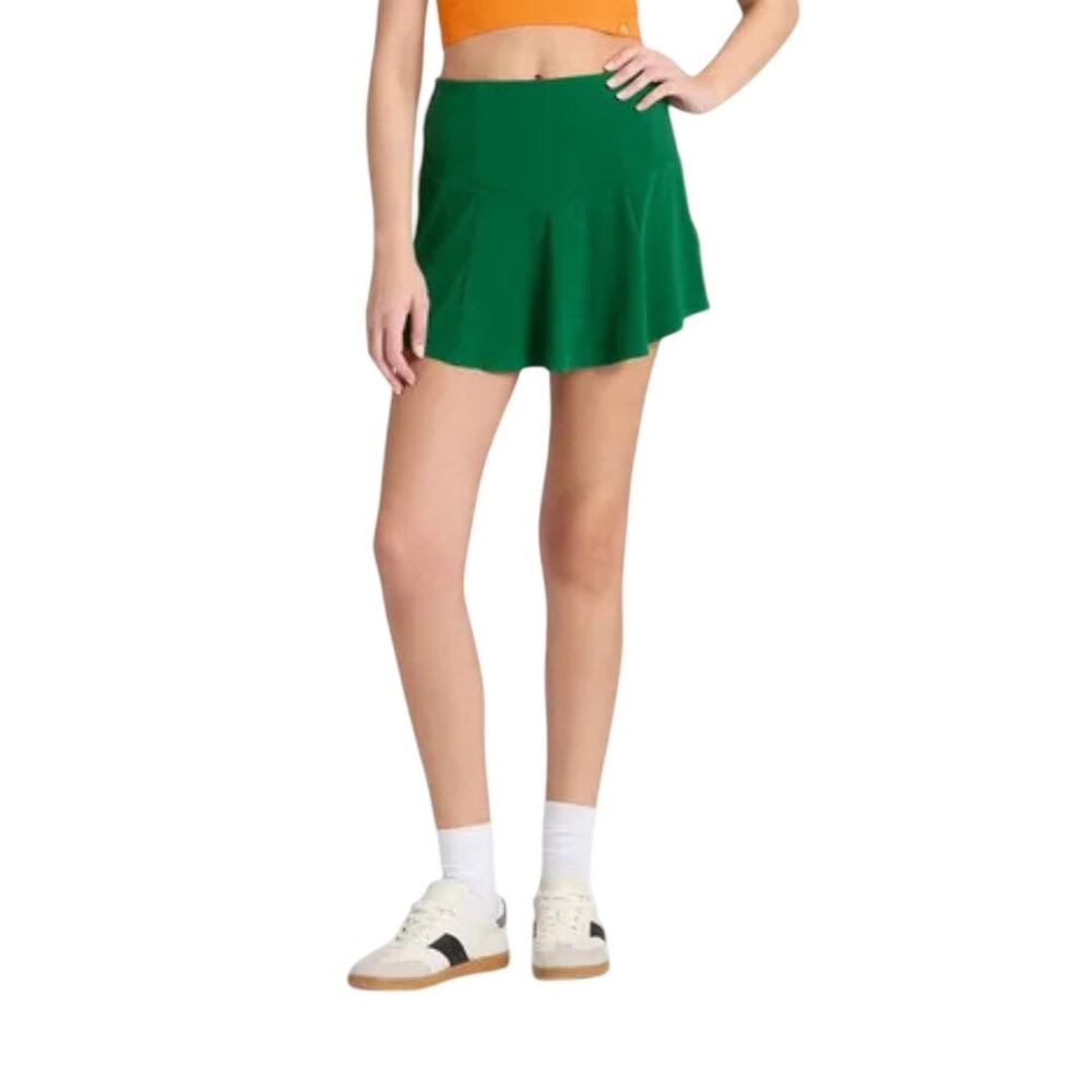 JoyLab Women's Green Game Day High Waisted Ruffle Athletic Skort Size XS